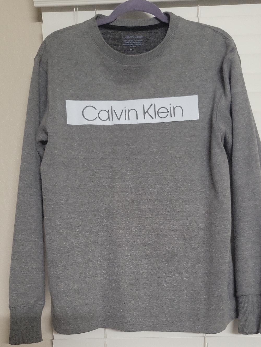 Calvin Klein Gray Crewneck with White Logo